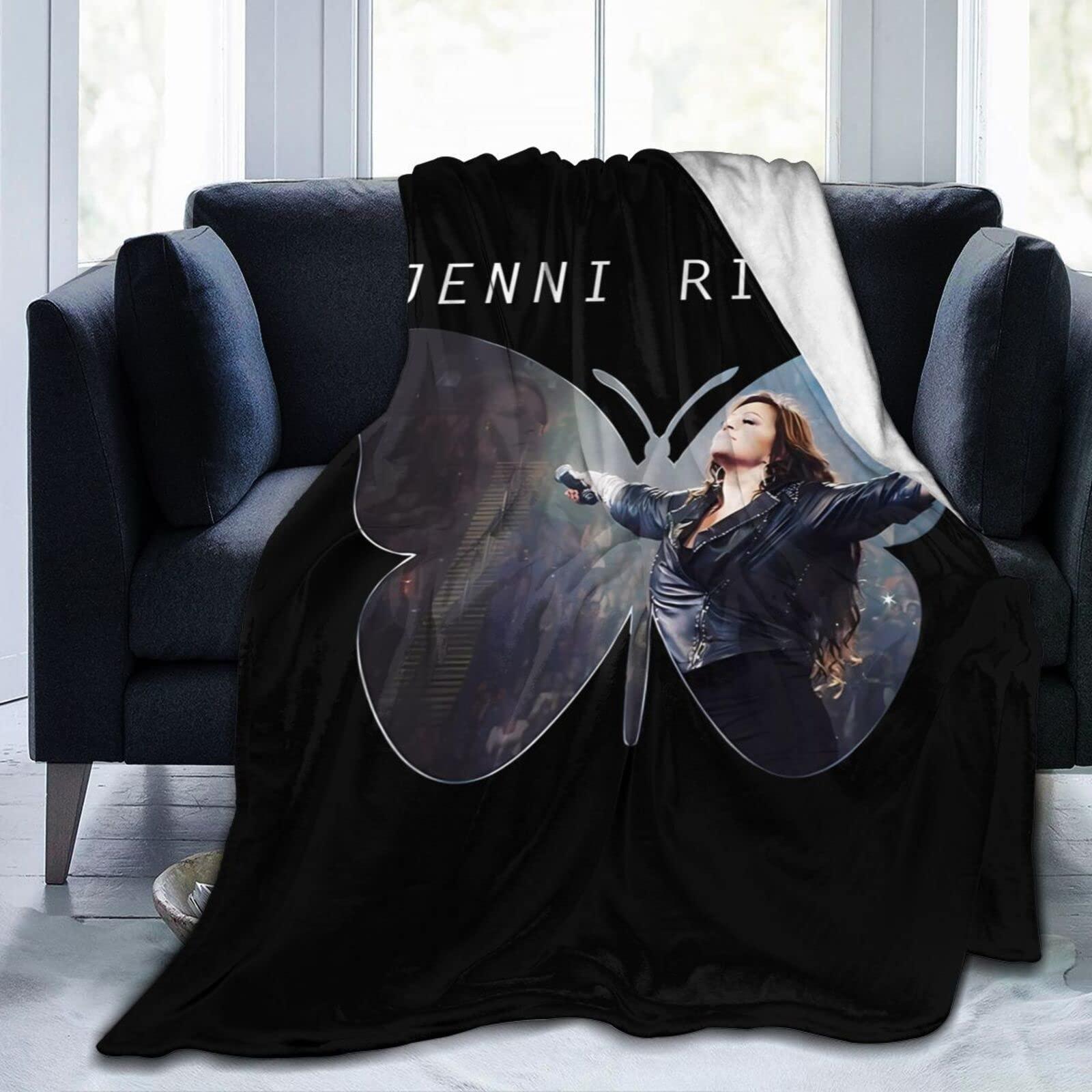 Yeskit Jenni Music and Rivera Throw Blanket Soft Flannel Fleece Blanket Warm Cozy Printed Sofa Blankets 50\"x40\"