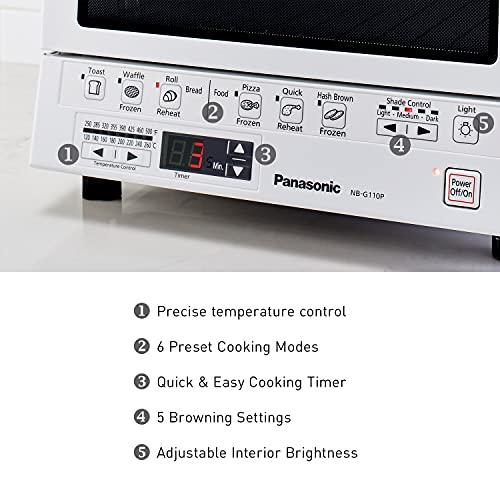 Panasonic Panasonic Toaster Oven FlashXpress with Double Infrared Heating and Removable 9-Inch Inner Baking Tray, 1300W, 4-Slice, White