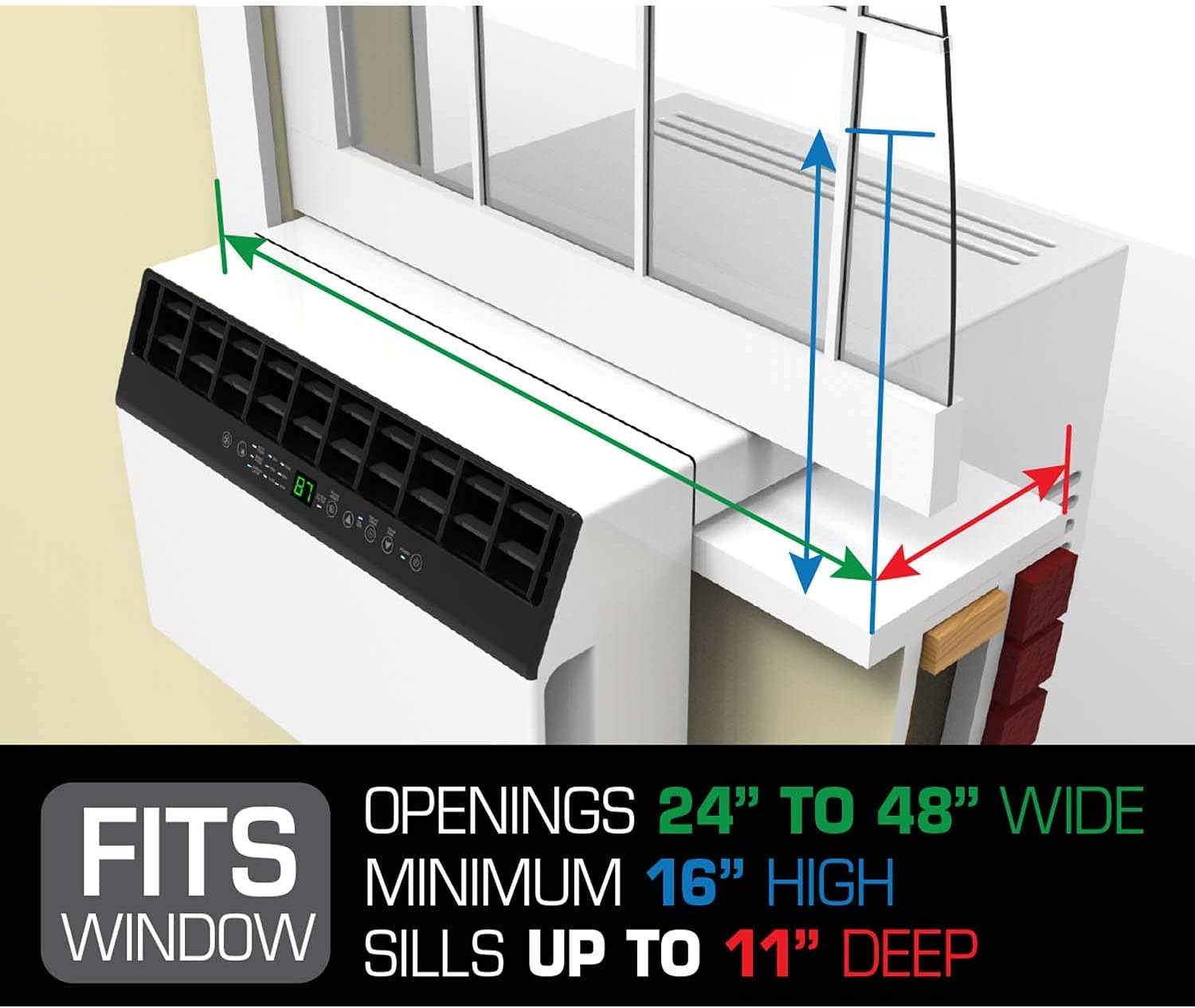 Soleus Air Soleus Air 6,000 BTU Over-the-Sill Air Conditioner: WiFi Enabled, Quiet Operation, Window View Friendly (Up to 11" Sill Width)