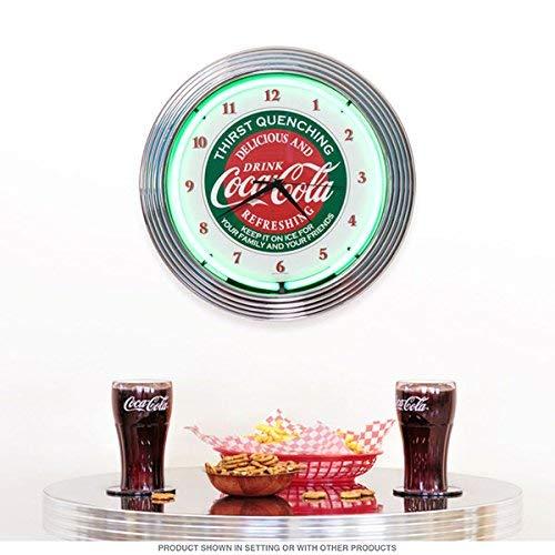 Neonetics Neonetics Drinks Coca Cola Evergreen Neon Wall Clock, 15"