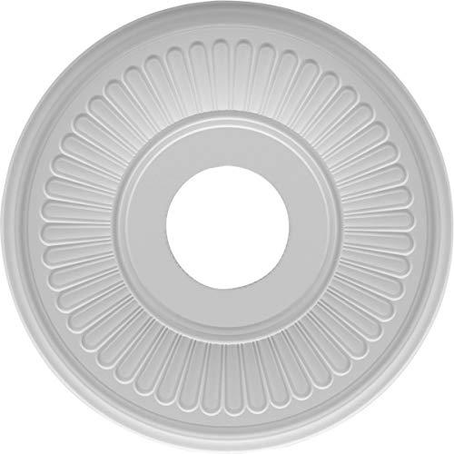Ekena Millwork Ekena Millwork CMP13BE Berkshire Thermoformed PVC Ceiling Medallion (Fits Canopies up to 5 3/4\"), 13\"OD x 3 1/2\"ID x 3/4\"P