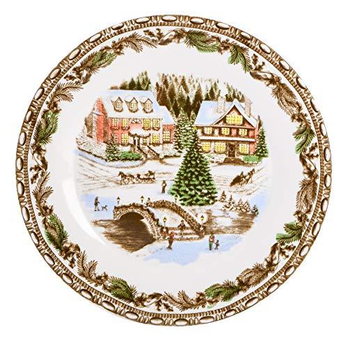 Gibson Gibson Home Christmas Toile 16 Piece Dinnerware Set, Multicolor -