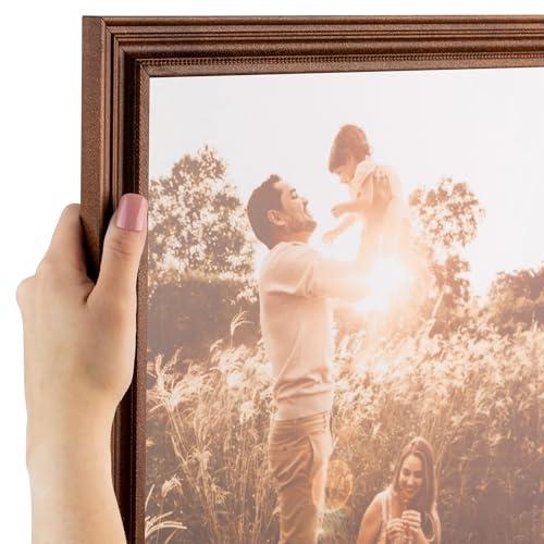 ArtToFrames ArtToFrames 23x28 Inch Brown Picture Frame, This 1.25 Inch Custom Wood Poster Frame is Walnut - Comes with Foam Backing 3/16 inch and Regular Acrylic (FBPL0066-81375-YWAL-23x28)