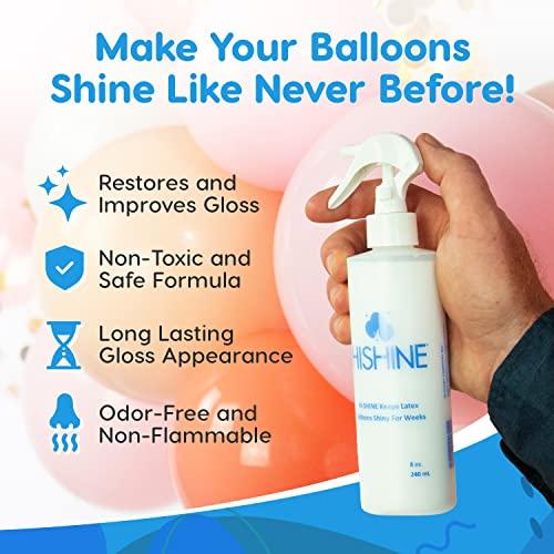 HI-FLOAT Hi-Shine Balloon Spray 8 oz - Instant Gloss & Vibrant Finish - Enhance Party Decor - Birthdays, Weddings, Special Events - Easy Application - Long-Lasting Results - Elevate Your Celebration