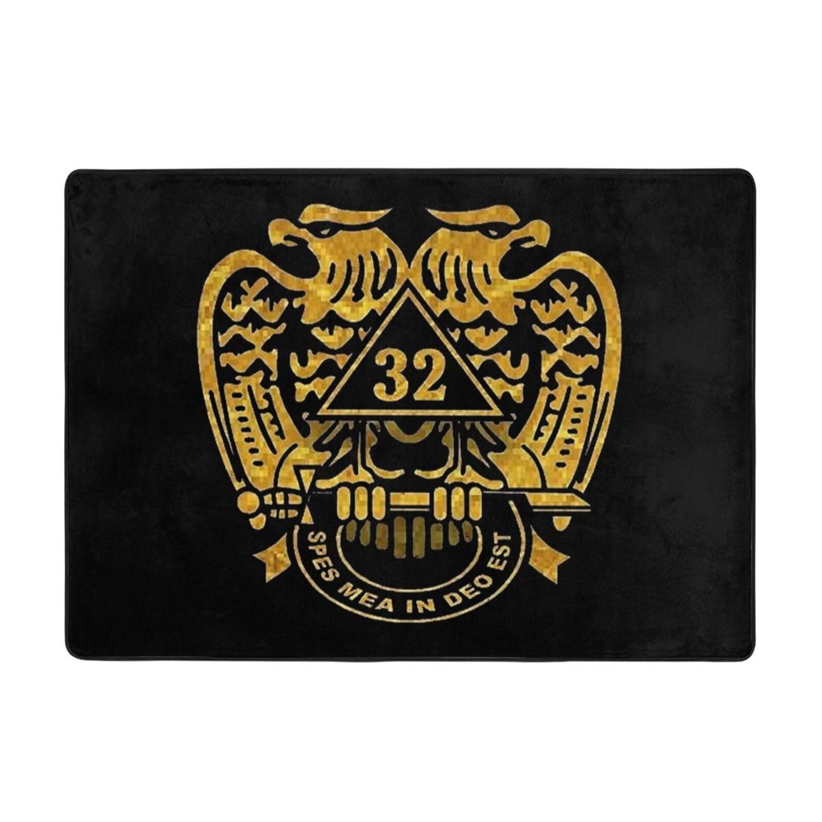 zaclay Masonic Series 32nd Degree Masonic Area Rugs Living Room Bedroom Kitchen Carpet Floor Mats Home Decor 80 X 58 Inch