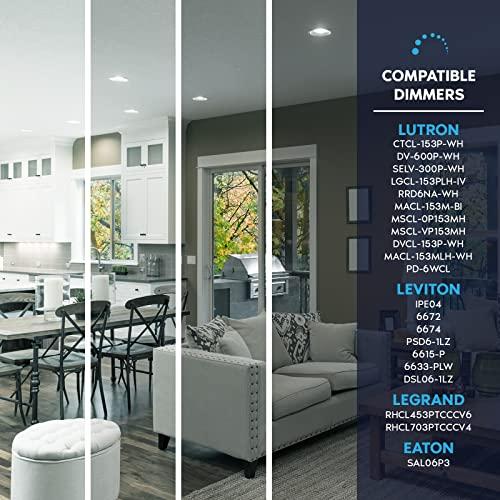 LUXRITE LUXRITE 12-Pack BR30 LED Bulb, 65W Equivalent, 6500K Daylight, Dimmable, 650 Lumens, LED Flood Light Bulbs, 8.5W, Energy Star, E26 Medium Base, Damp Rated, Indoor/Outdoor - Living Room and Kitchen