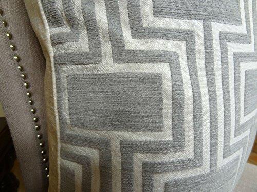 Thomas Collection Thomas Collection Gray Geometric Pillow - Grey White Trellis Throw Pillow - Decorative Throw Pillow - Modern Gray Pillow - Luxury Throw Pillow, Made in USA, 11206