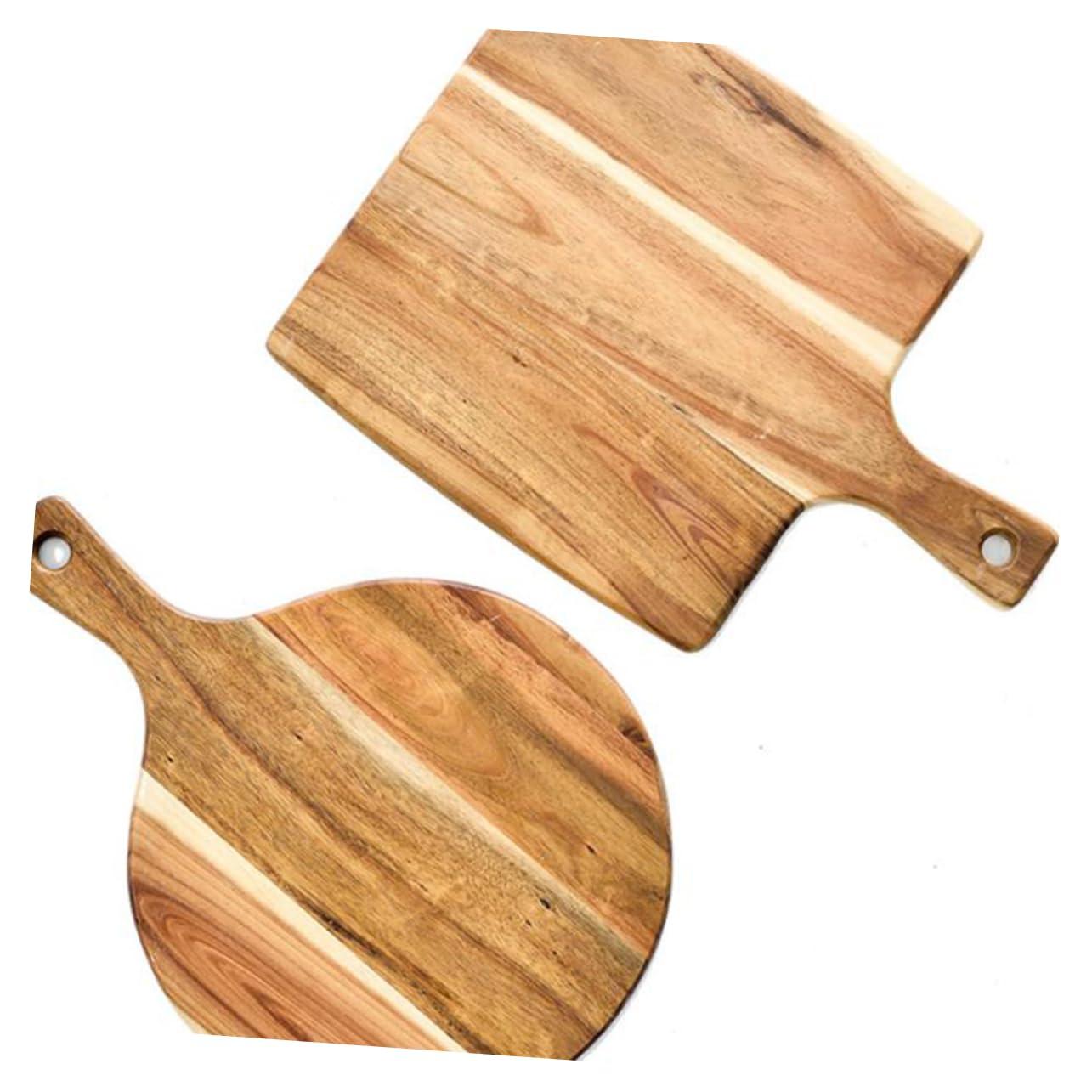 PRETYZOOM PRETYZOOM 1pc Pizza Platter Fruit Platter Pizza Paddle Spatula Steak Dish Plate Platter Food Serving Tray Breakfast Bread Tray Round Tray Cheese Serving Tray Pizza Tray Saucer Wooden Coffee
