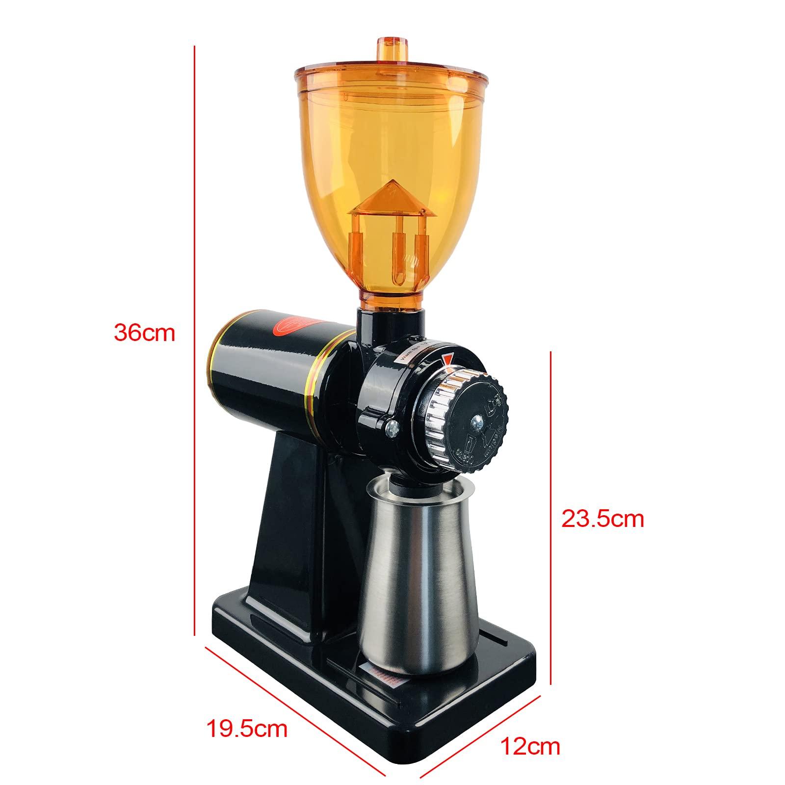 Eapmic 250g Commercial Coffee Grinder Electric Grain Mill Grinder Automatic Burr Coffee Grinder Machine Coffee Bean Grinder Mill Espresso Bean Grinder Machine Household Coffee Bean Grinder (Red)