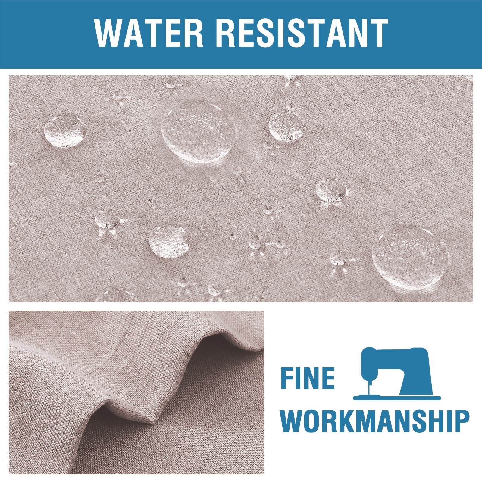 H.VERSAILTEX H.VERSAILTEX French Door Curtain, Door Window Covering for Doorways Privacy, Tie Up Shade for Front Door Window Curtain, Heather Sand Door Blind 26'' x 40'', 1 Panel