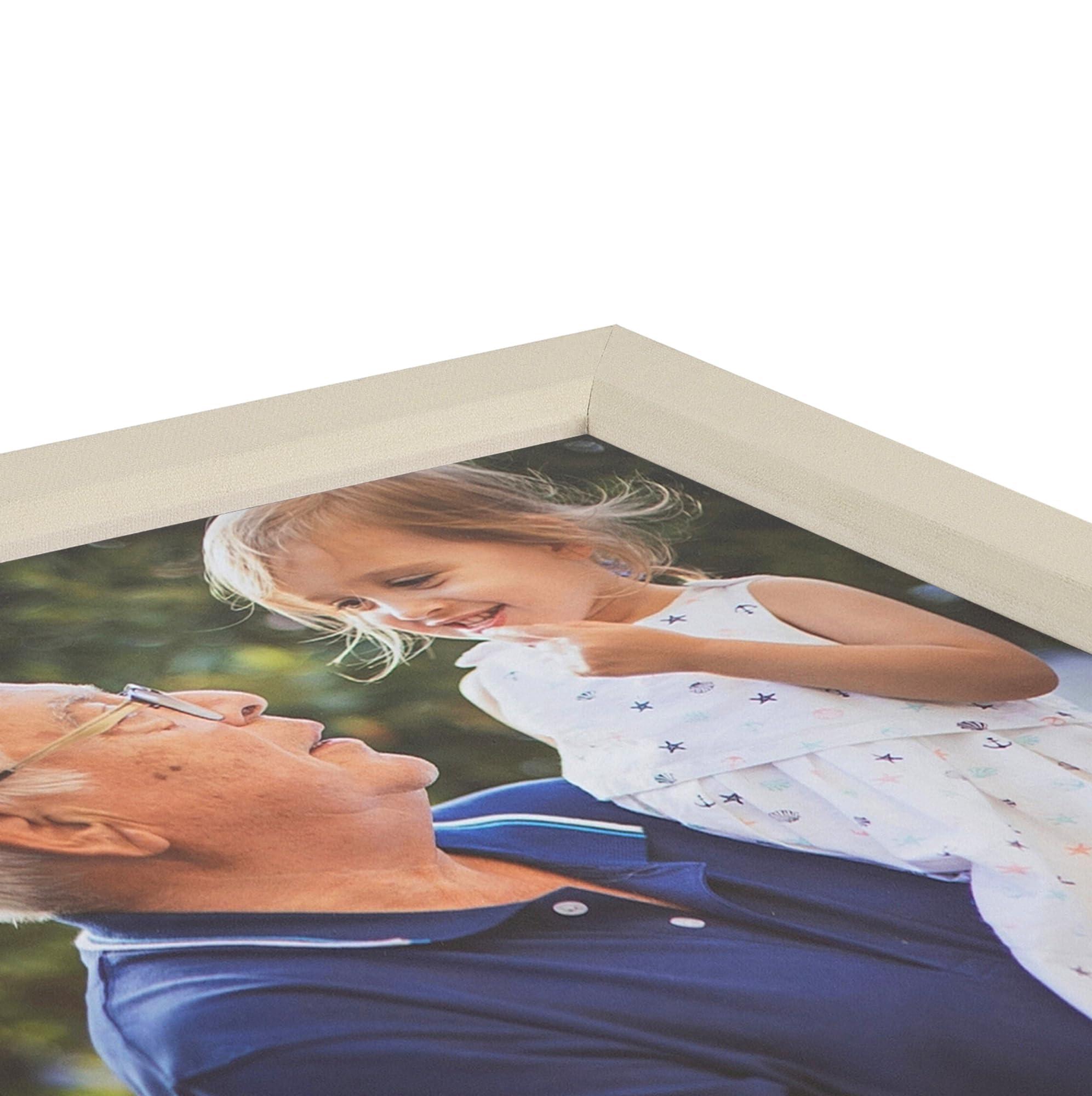 ArtToFrames ArtToFrames 28x40 Inch White Picture Frame, This 1.11 Inch Custom Wood Poster Frame is Slanted Lip White, Great for Your Art or Photos - Comes with Economy Acrylic