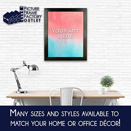 Picture Frame Factory Outlet (3) -20x29-1.25\" Flat Black Profile - Puzzle Frame - Hanging Hardware and Plexiglass Included