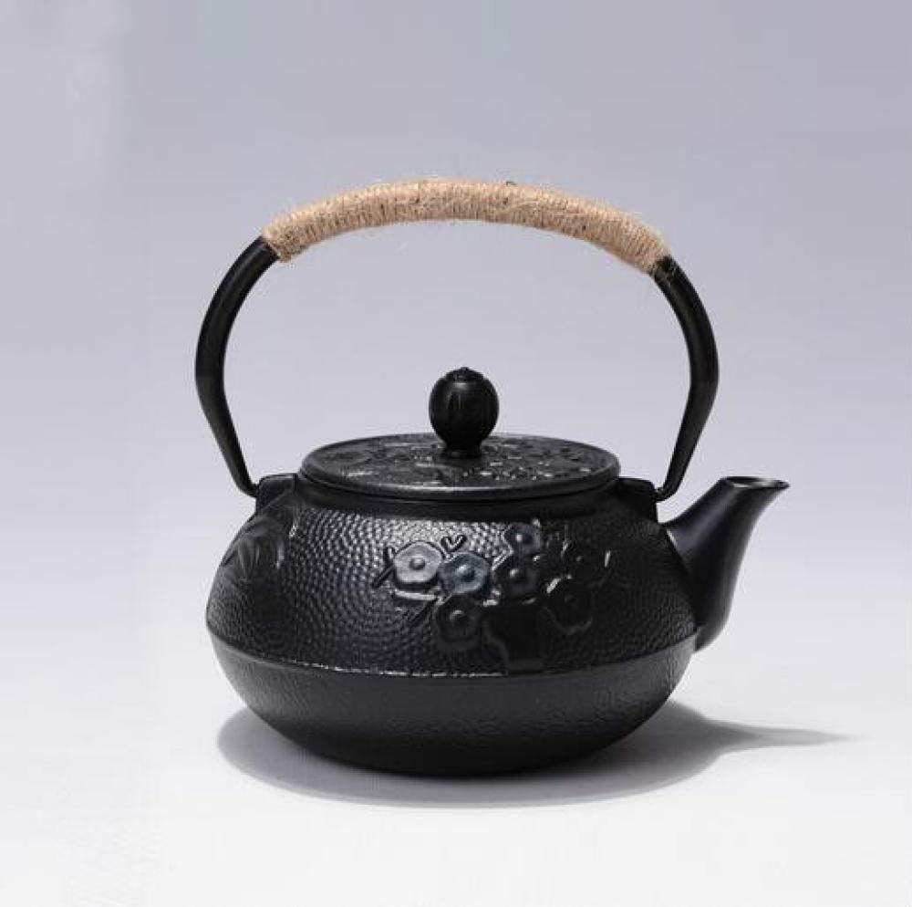 YQBUER Teapot tool Tea Set Exotic Teapots Cast Iron Teapots Chinese Style Uncoated Cast Iron Kettle Tetsubin Teapot Cooking Tools Black Hobnail Tea Pot Kettle