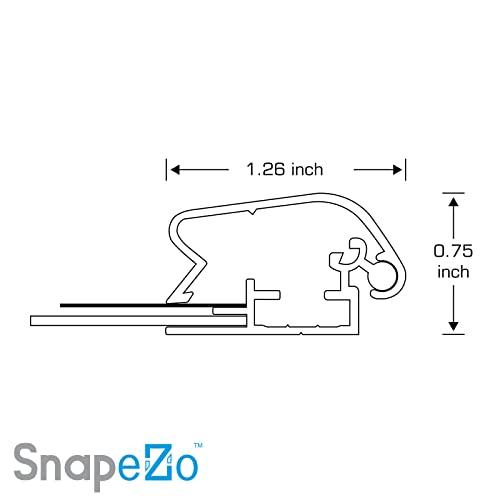 SnapeZo SnapeZo Movie Poster Frame 27x40, Silver, 1.25 Inch Aluminum Profile, Front-Loading Snap Frame, Wall Mounting, Professional Series for One Sheet Movie Posters