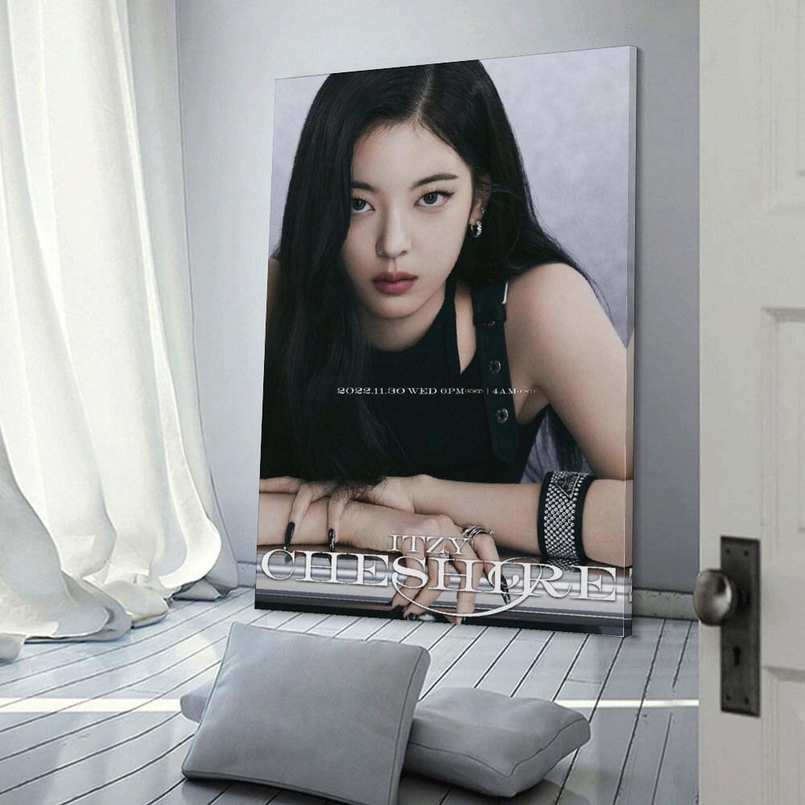 Generic Generic Lia ITZY Kpop CHESHIR Teaser Cool Korea Kpop Artist KPOP ARTIST ALBUM COVER Print on Canvas Painting Wall Art for Living Room Home Decor Boy Gift 08x12inch(20x30cm), Frame-style