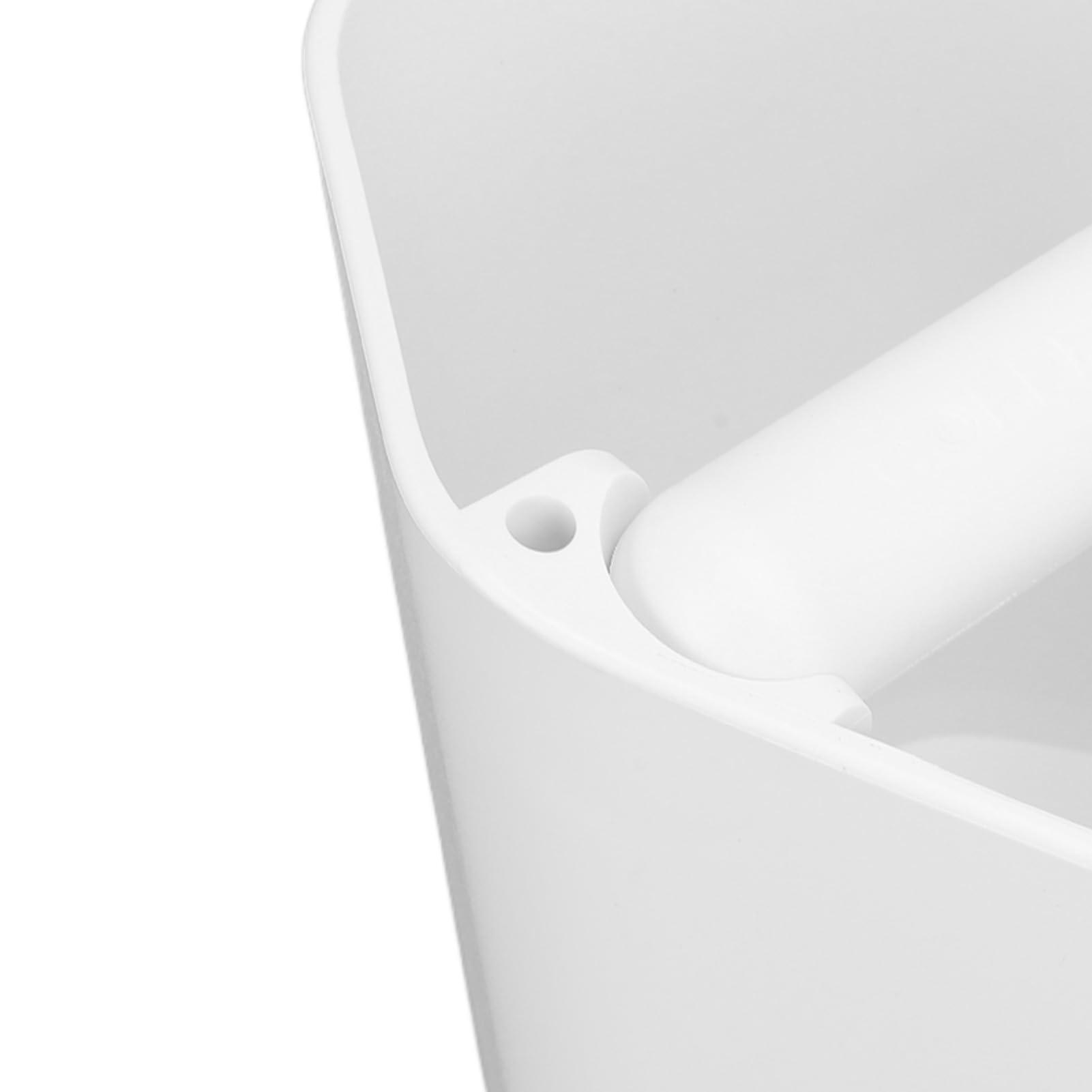 HERCHR Coffee Knock Box, Knock Box for Espresso Coffee Grounds Coffee Puck Knock Box Espresso Knock Box Knock Box Drawer(White)