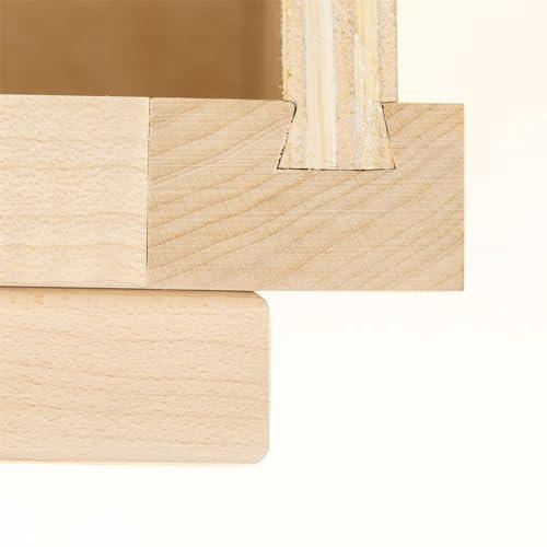 Quicklock Cabinets Quicklock RTA (Ready-to-Assemble) 42" Tall Wall Kitchen Cabinets - Shaker Style | 100% Hardwood | Made in America | Soft Close Hardware (Raw Maple, 12" D x 15" W x 42" H)