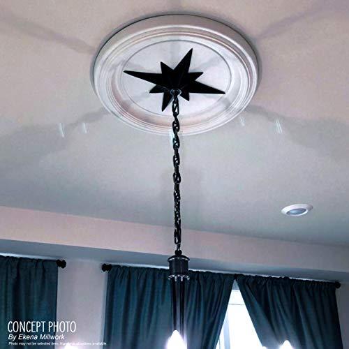 Ekena Millwork Ekena Millwork CMP13BA Baltimore Thermoformed PVC Ceiling Medallion (Fits Canopies up to 5 1/4\"), 13\"OD x 3 1/2\"ID x 3/4\"P