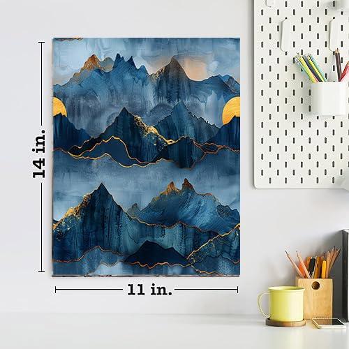 Twisted R Design 11x14 Landscape Wall Art Canvas Print (Midnight Mountains)