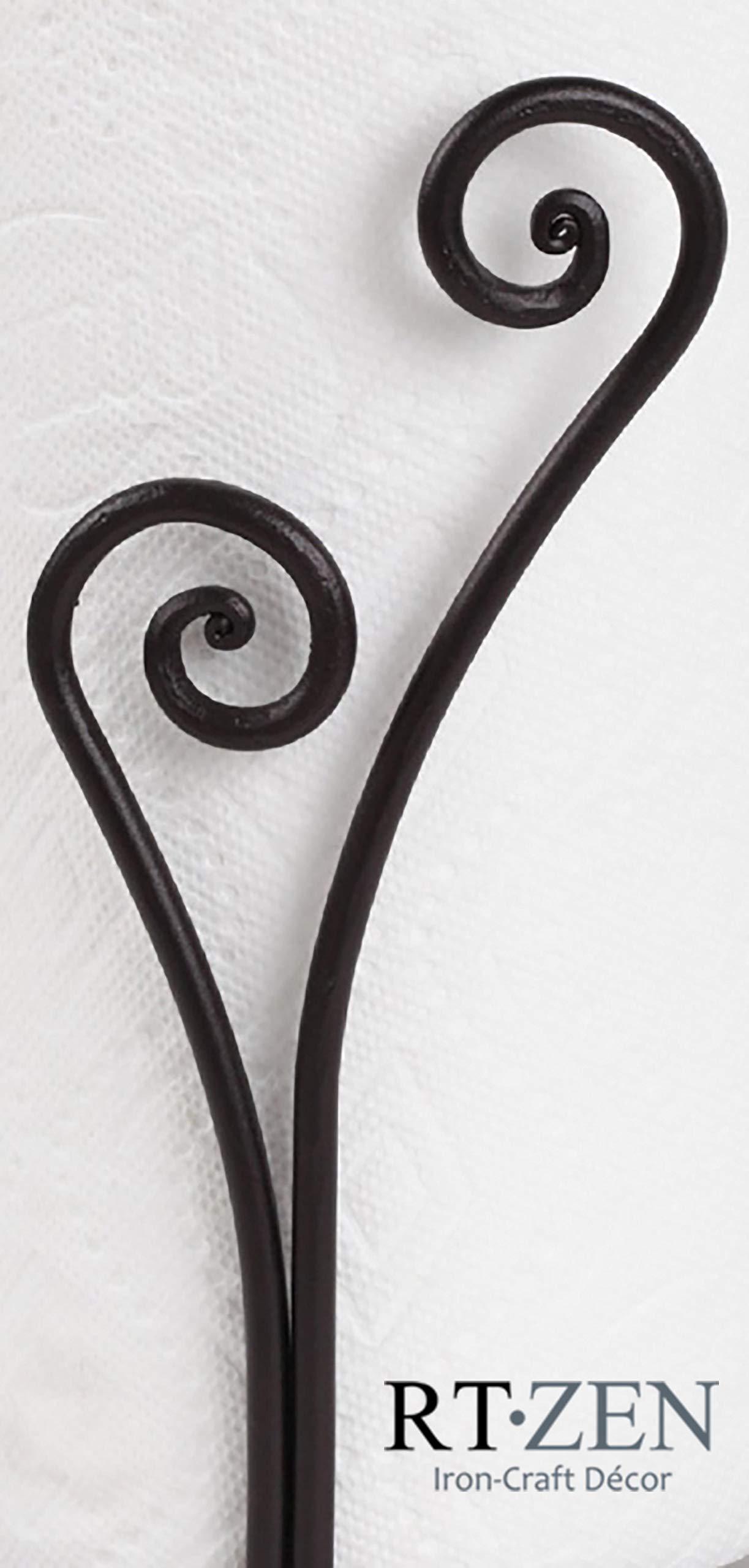 RTZEN RTZEN Matte Black Paper Towel Holder Countertop - Decorative Farmhouse Paper Towel Roll Holder - Rustic Metal Modern Stand for Kitchen or Bathroom (Heart Shaped)