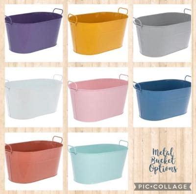 Munchkins and Doodlebugs Personalized Easter Bunny Basket With Name - Custom Bucket with Handles - Large Pail for Egg Hunting