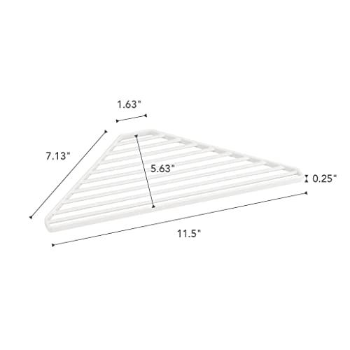 Yamazaki YAMAZAKI Home Corner Sink Steel | Drainer Tray, One Size, White