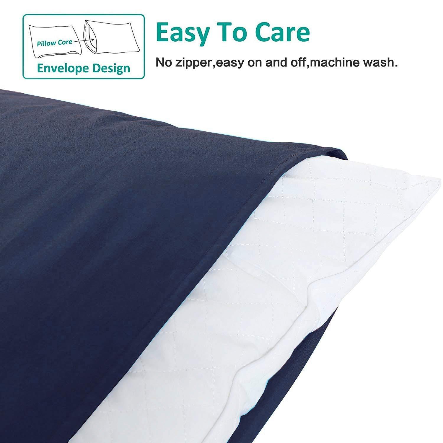 Safhome Safhome Navy Blue Extra Large Pillowcases Set of 6 Egyptian Cotton 26 x 26 Inches 1000 Thread Count Fits The Fluffiest Pillows Including The Pancake Pillow Extra Tall Pillowcase Luxury