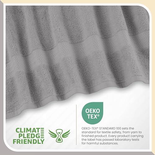 Martex Martex 6-Piece Luxury 100% Cotton Towel Set | Quick Dry | Super Absorbent | Super Soft 100% Ringspun Cotton Towels | 2 Bath Towels | 2 Hand Towels | 2 Wash Cloths | Silver