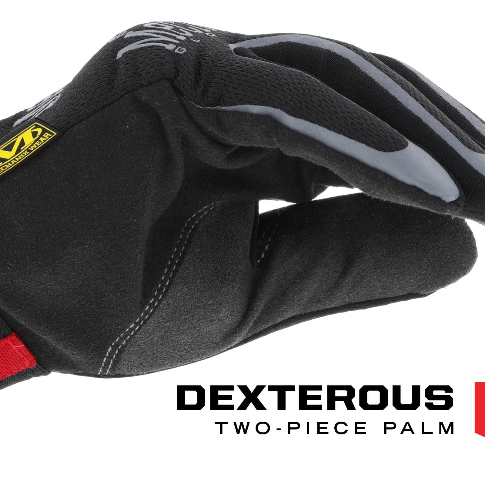 Mechanix Wear Mechanix Wear: Utility Work Gloves with Secure Fit, Touchscreen Capable, High Dexterity, Synthetic Leather Glove for Multi-purpose Use, Work Gloves for Men, Black (Black, Large)