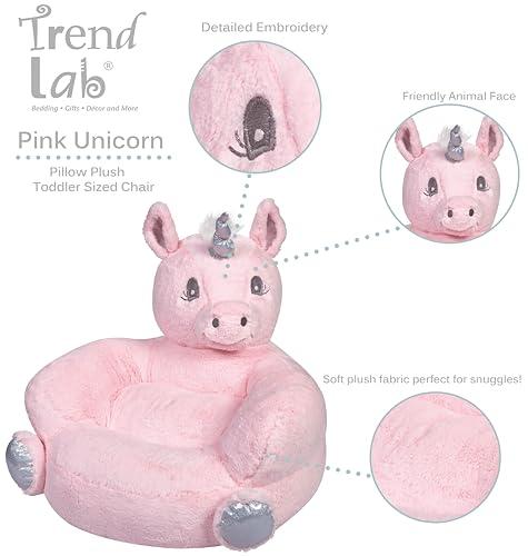 Trend Lab Trend Lab Pink Unicorn Toddler Chair - Plush Pillow Kids Chair, Comfy Animal Chair for Toddlers 1-3 Years Old, 21x19x19 Inches - Baby Chair, Soft Toddler Lounge Chair, Kids Bean Bag Chair Alternative