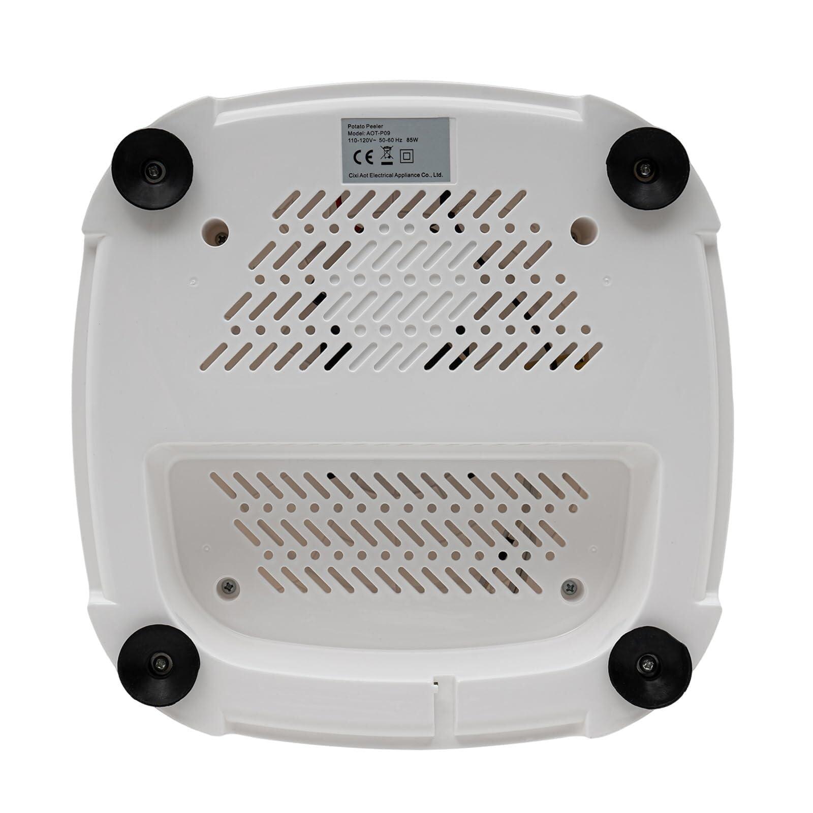 PLYLAY Commercial Electric Potato Peeler Machine, 85W Electric Potato Peeler Automatic Peeling Machine One-button Drive Automatic Peeler Spinner 1.76Lbs Potato Peeling Machine For Kitchen