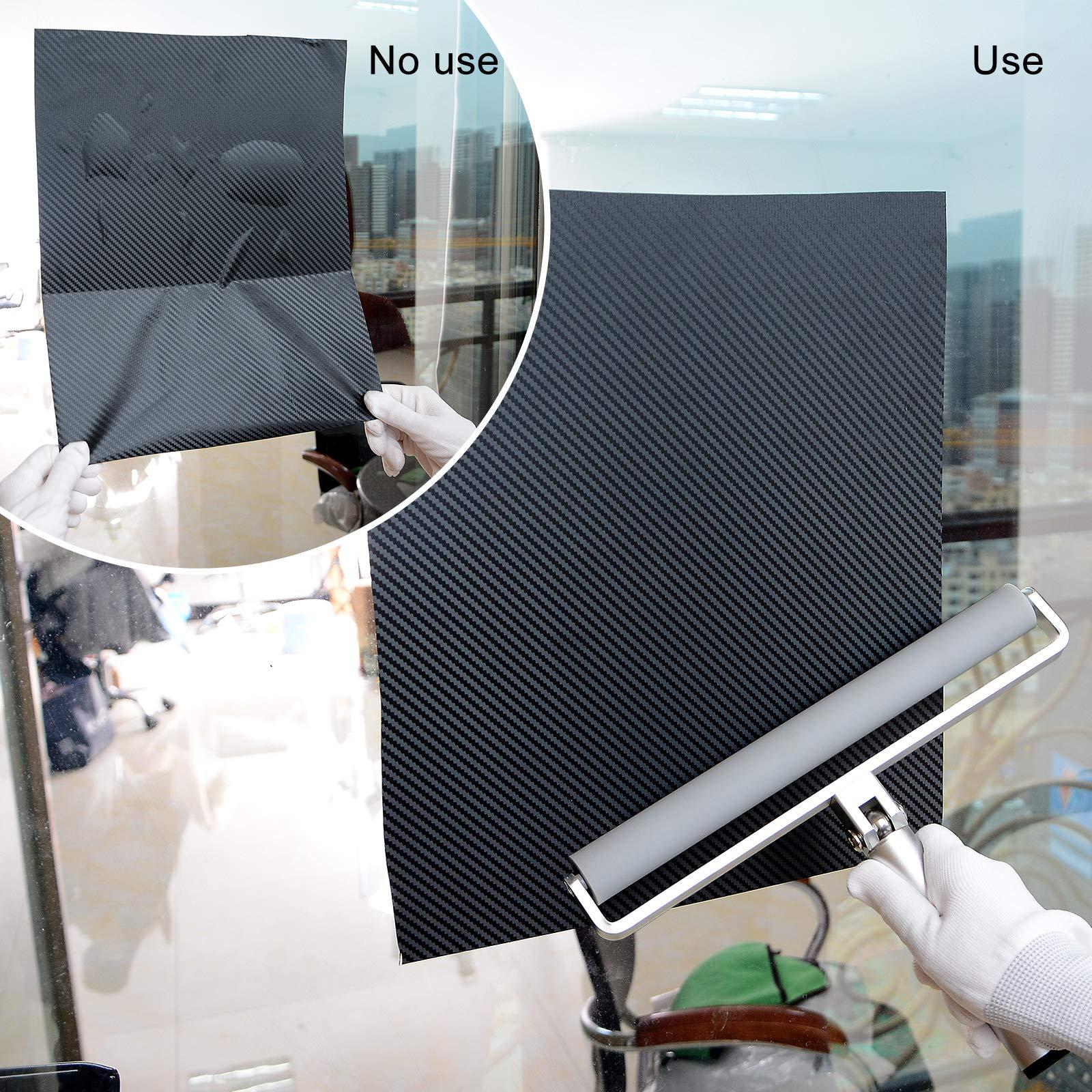 Gomake Gomake 12 Inch Rubber Pasting Roller Squeegee Rolling Wheel Power Cleaner Rubber Rollers for Crafting, Glue Roller Paint Brush for Printmaking Stamping Gluing, Anti Skid Tape Construction