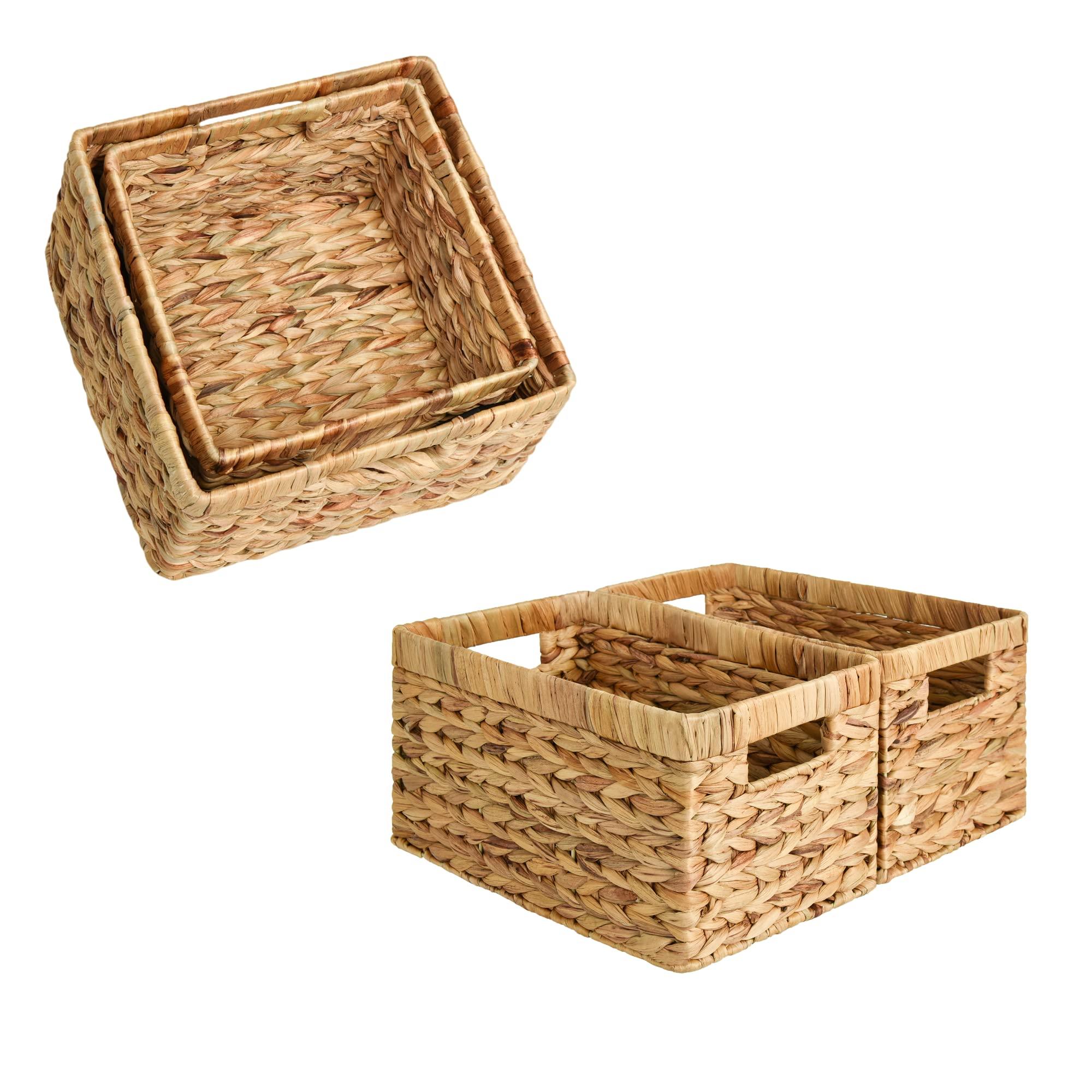 StorageWorks StorageWorks Wicker Storage Basket, Baskets for Organizing, Storage Basket with Built-in Handles