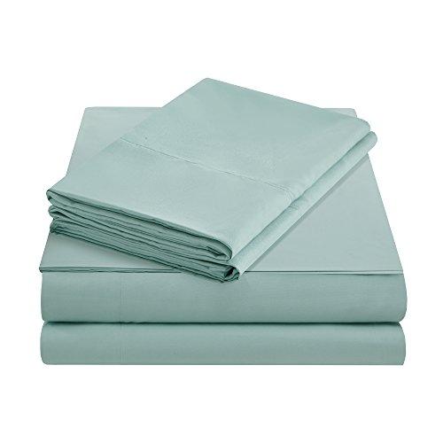 Comfort Spaces Comfort Spaces Coolmax Moisture Wicking Sheet Set Soft, Fade Resistant, All Elastic Deep Pocket Fits Up to 16" Mattress - Warm Weather Cooling Sheets for Night Sweats, King, Aqua, 4 Piece