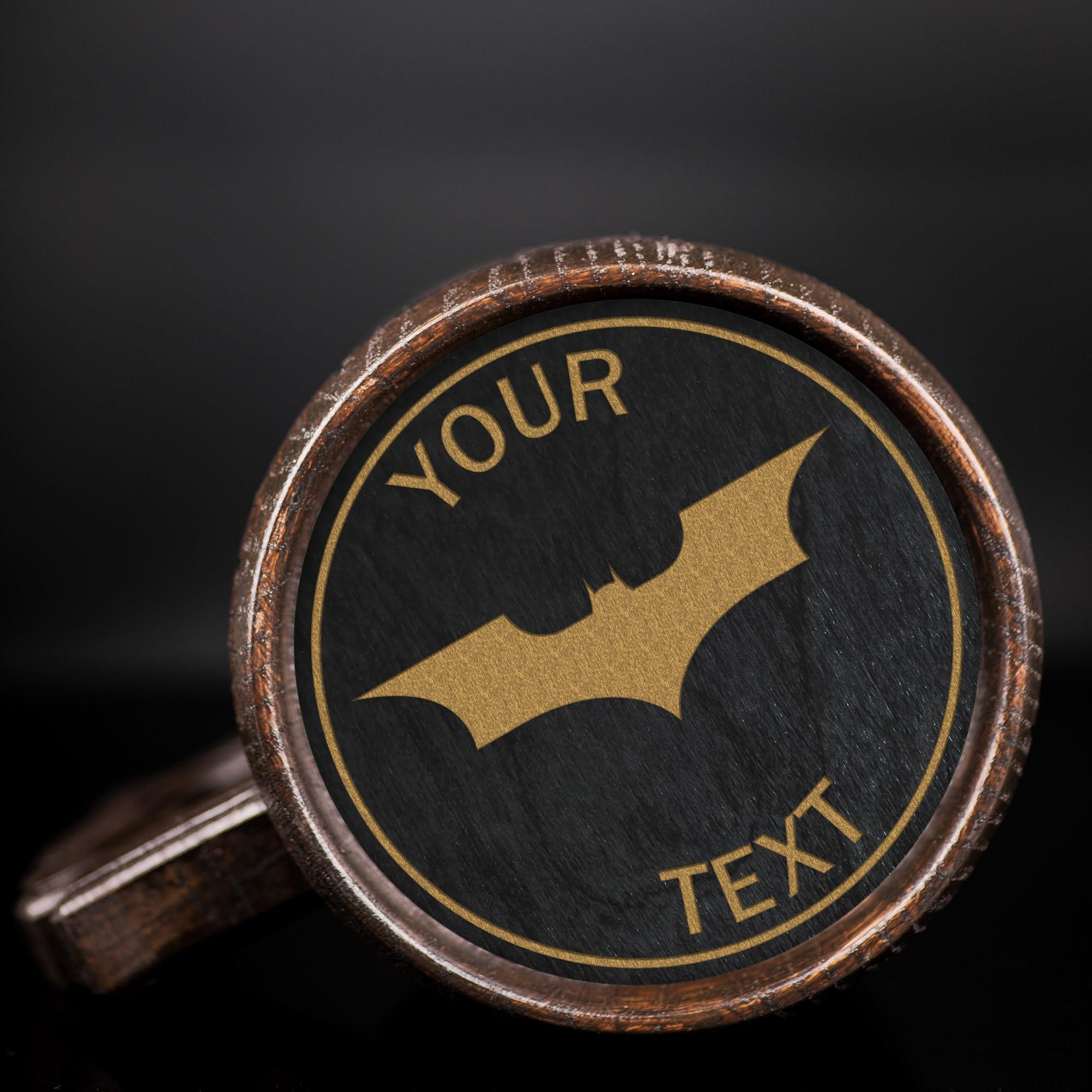 WildMugs DK Beer Mug, Personalized Stein, Wooden Tankard