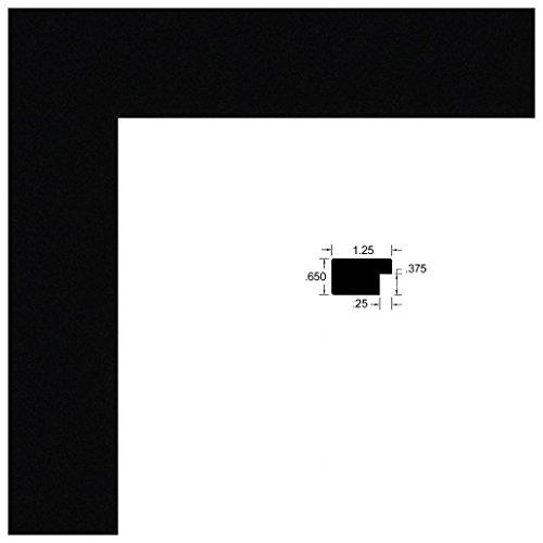 ArtToFrames ArtToFrames 8x20 Inch Black Picture Frame, This 1.25" Custom Poster Frame is Smooth Black, for Your Art or Photos - Comes with Regular Glass, WOMCF-105-048C-8x20