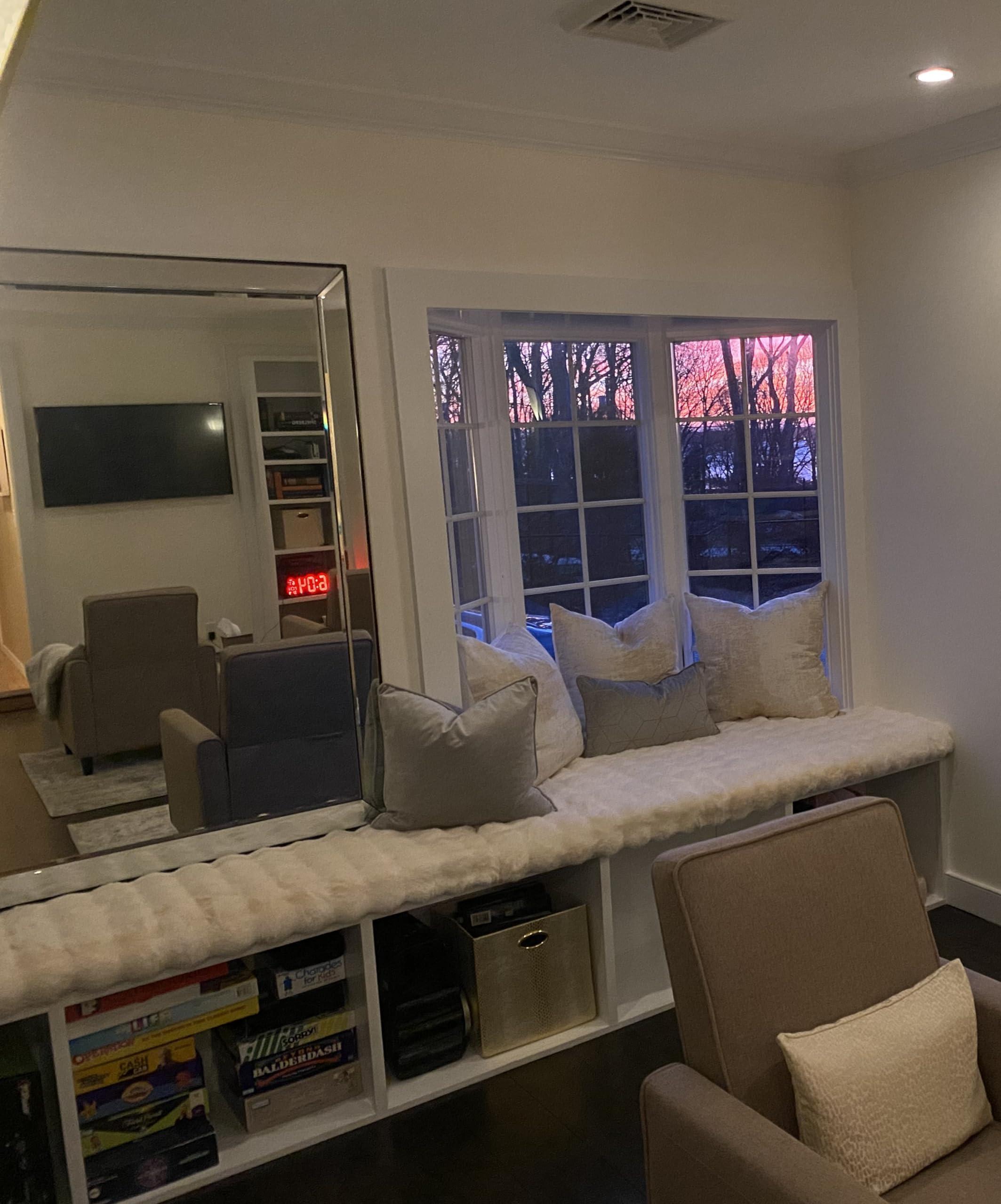 spreedling Custom Super Soft Plush Bay Window Mat, Window Bench Seat Cushions Covers, Non-Slip Bay Window Cushion Pad, Windowsill Pad,Bench Cushion Cover for Indoor Tatami Sofa Decor Home Bedroom Living Room