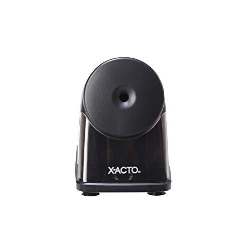 X-Acto X-Acto 2012688 Model 1799 Powerhouse Heavy-Duty Electric Pencil Sharpener, Black, Quiet Operation, Hardened Helical Cutter for Maximum Precision and Durability, Suction Cup Feet for Safety
