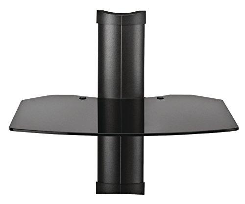 OmniMount Omnimount Tria 1 B 1-Shelf Wall Furniture - Black/Dark Glass