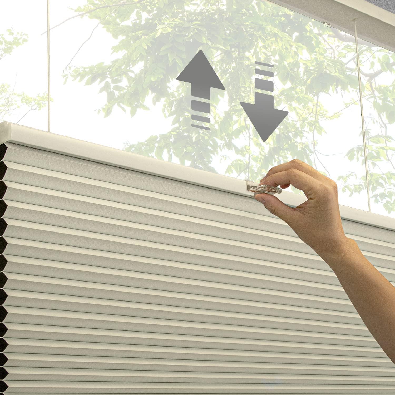 CHICOLOGY CHICOLOGY Cellular Shades, Top Down Bottom Up Shades, Custom Blinds for Windows, Window Shades for Home, Blackout Shades, Window Coverings, Cellular Blinds, Buttercream (Blackout), 22.75" W x 48" H