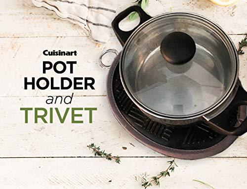 Cuisinart Cuisinart Silicone Oval Pot Holders and Oven Mitts - Heat Resistant, Handle Hot Oven/Cooking Items Safely - Soft Insulated Pockets, Non-Slip Grip and Convenient Hanging Loop - Green, 2pk