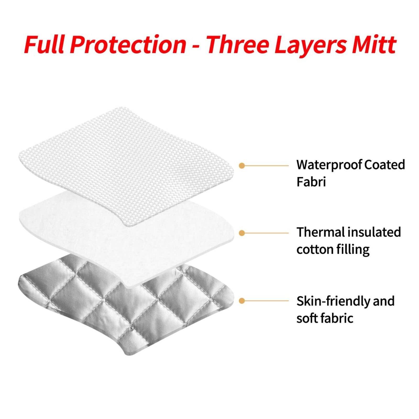 ZISHAK American Flag with Cowboy Boots Oven Mitts and Pot Holders SetUltimate Heat Resistant Set for Kitchen and Dining