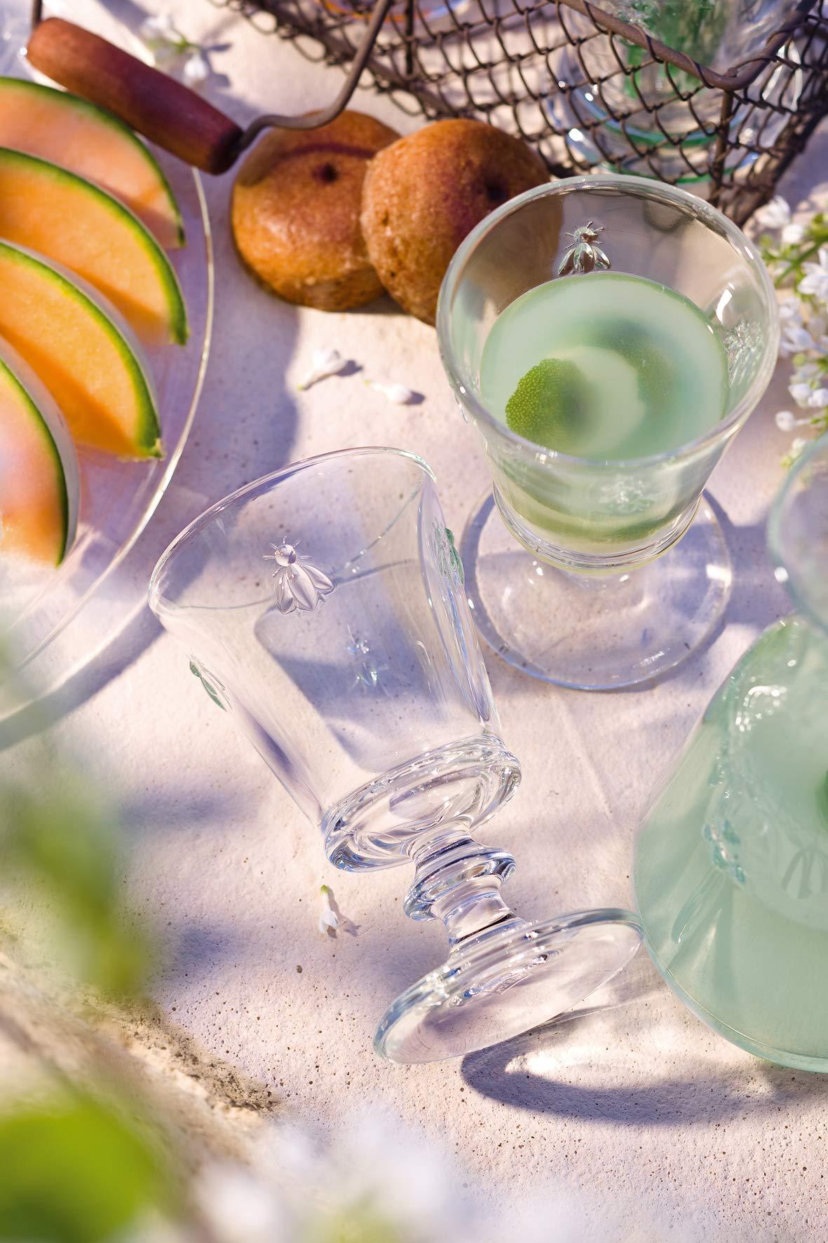 La Rochère La Rochere Napoleon Bee Stemmed Wine Glass Set of 6 Vintage Wine Glasses La Rochere Bee Glassware Sets (9 oz)