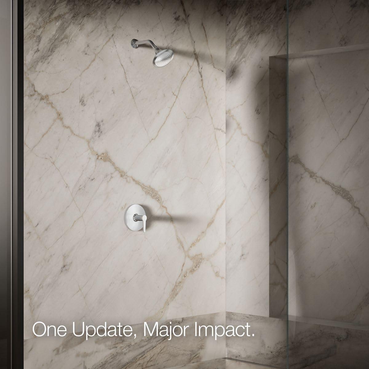 Kohler KOHLER K-10282-AK-CP Forte 2.5 GPM Single-Function Wall-Mount Showerhead With Katalyst Spray, Polished Chrome