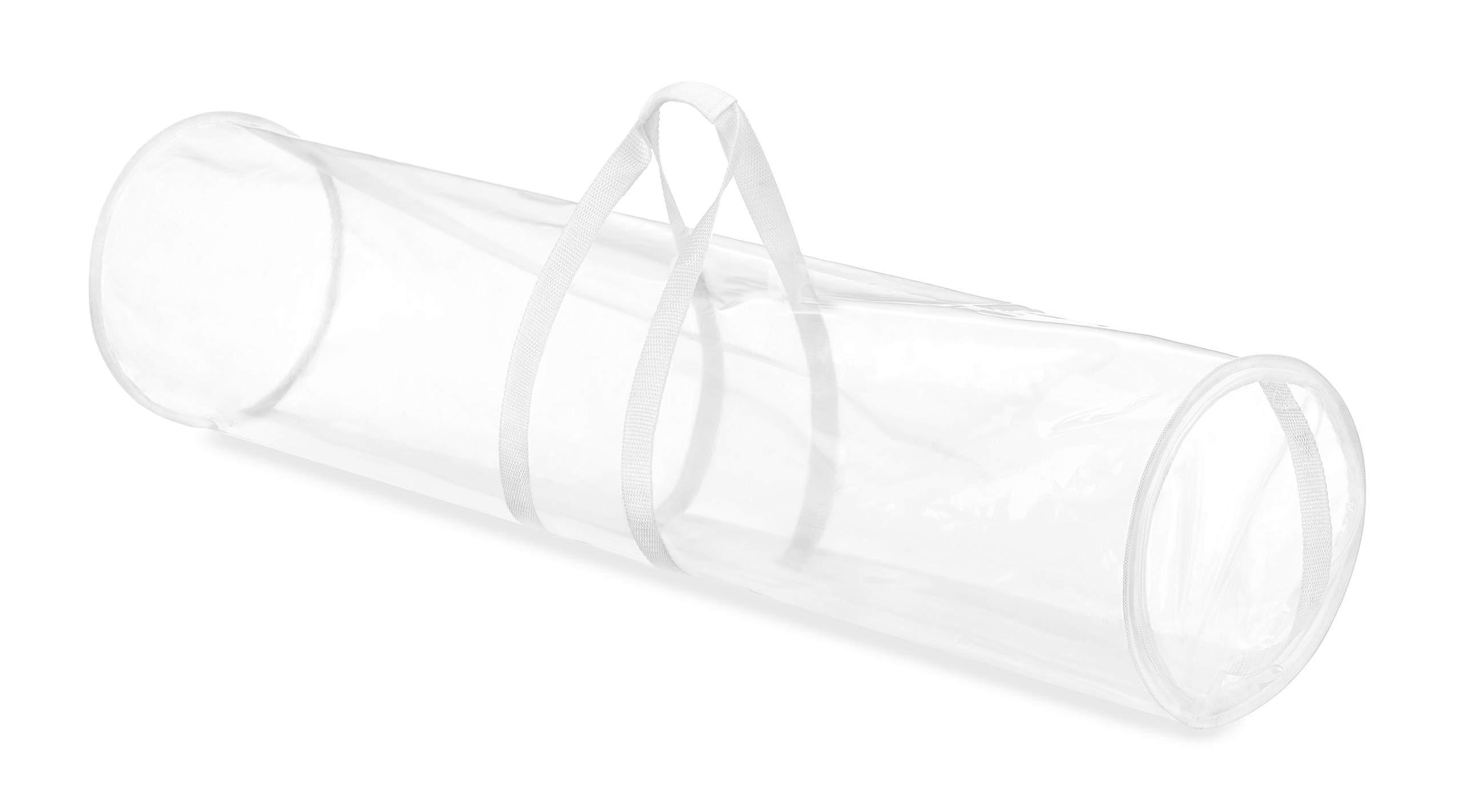 Whitmor Whitmor Clear Zippered Storage Rolls Gift Wrap Organizer, 25 Count (Pack of 1), Transparent