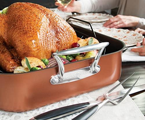 Nordic Ware Nordic Ware Turkey Roaster with Rack, Copper