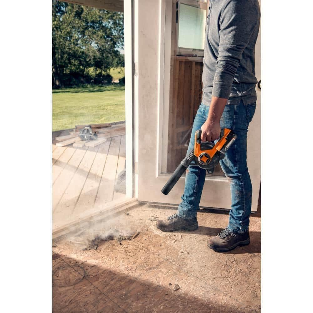 Pacroban 18V Lithium-Ion Cordless Compact Jobsite Blower with Inflator/Deflator Nozzle