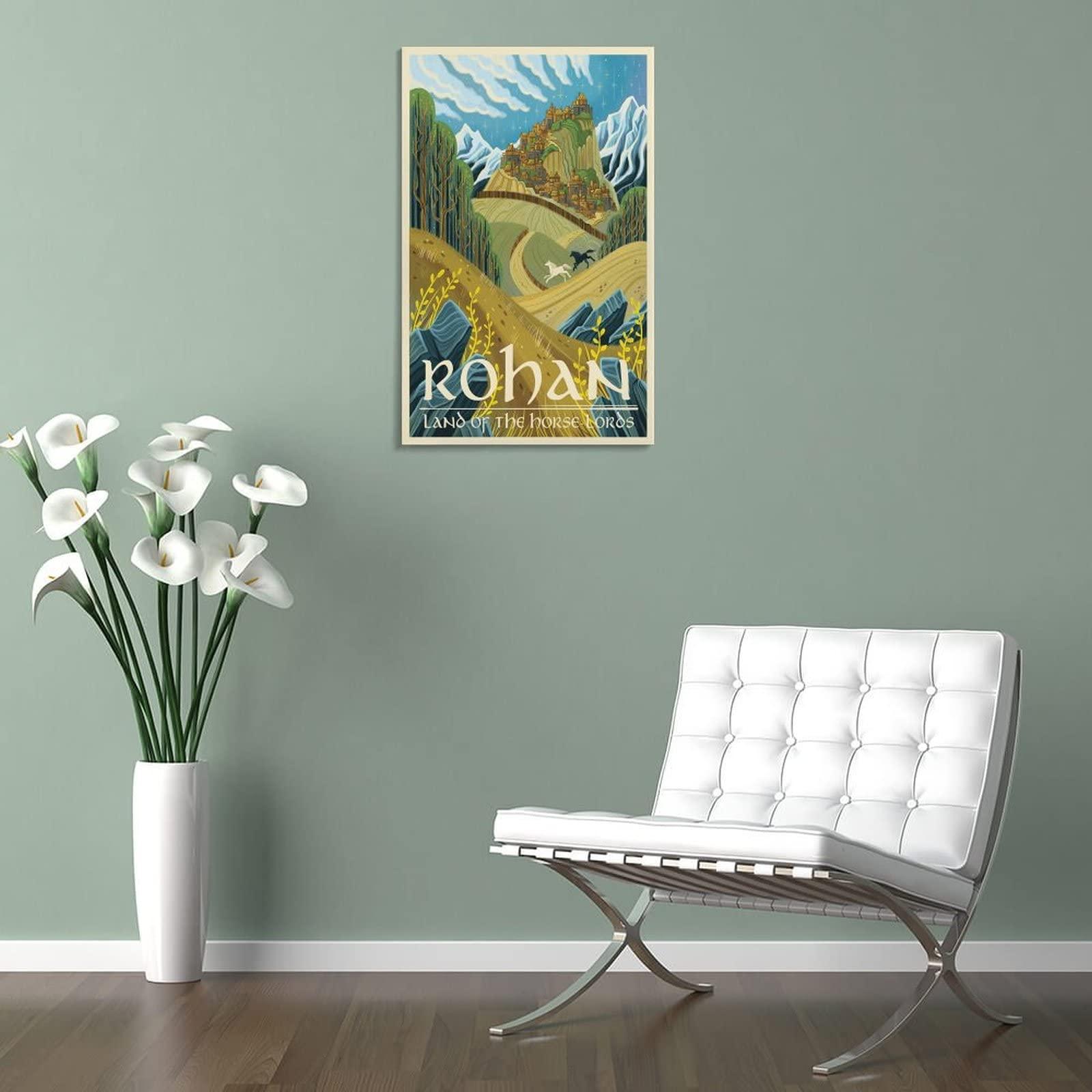 Generic Retro Travel Lord of The Rings Poster Set (16) Picture Print Wall Art Poster Painting Canvas Posters Artworks Gift Idea Room Aesthetic 24x36inch(60x90cm)