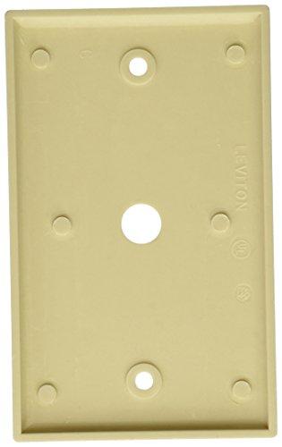 Leviton Leviton 86013 1-Gang .406 Inch Hole Device Telephone/Cable Wallplate, Standard Size, Thermoset, Box Mount, Ivory