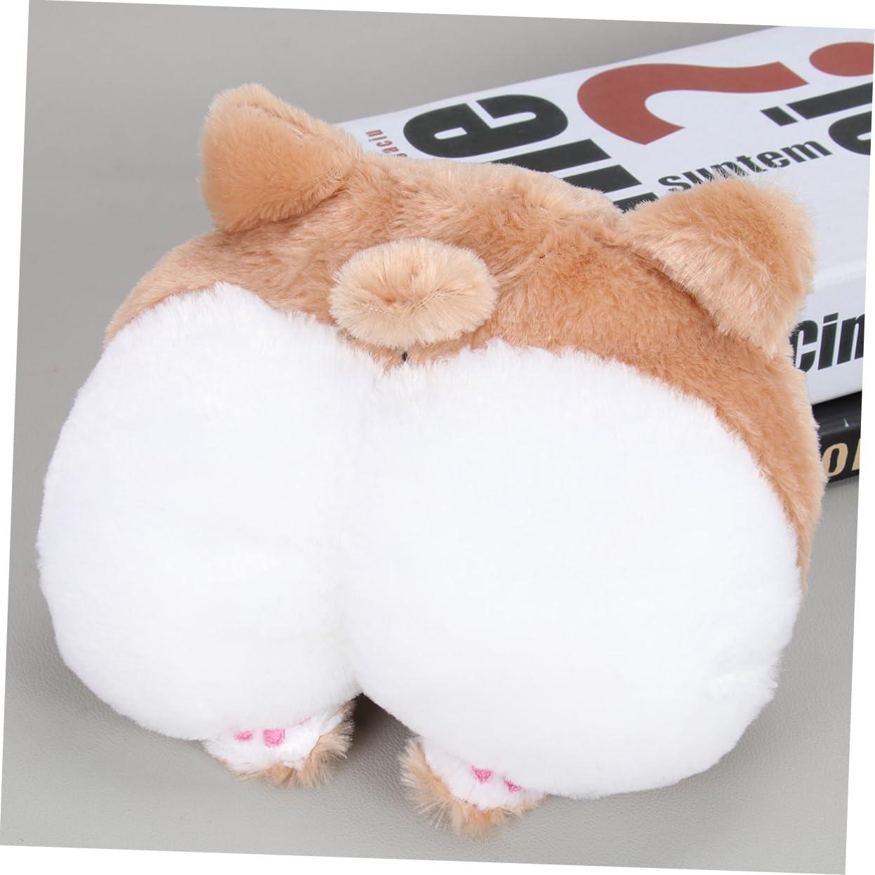 TOYANDONA TOYANDONA Car Headrest Pillow Plush Decorative Pillow Auto Seat Cushion Brown 21x22cm Comfortable Travel Pillow